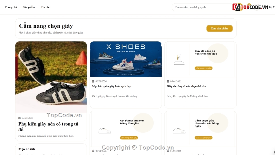 web bán giày,website bán giày,bán website